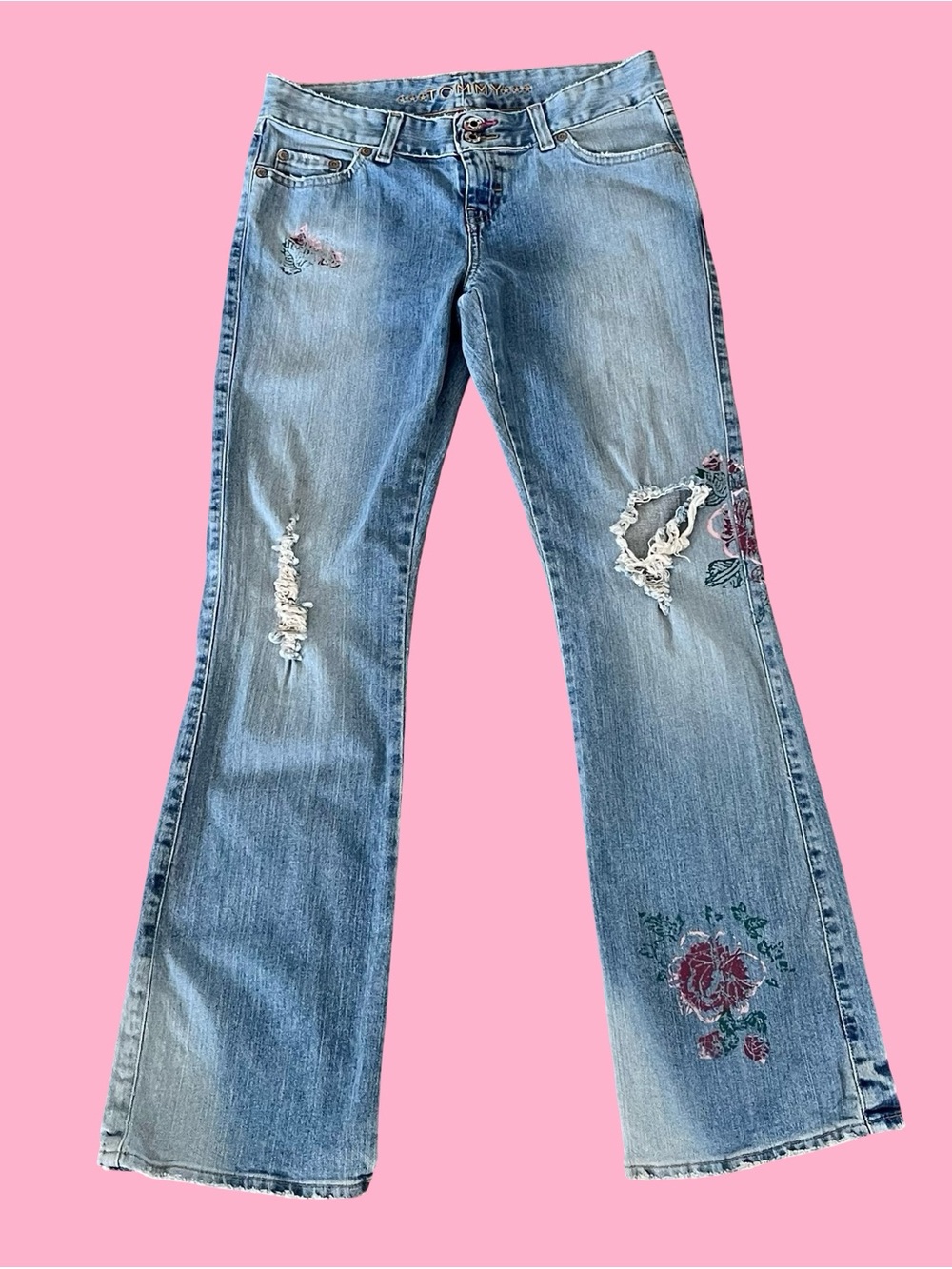 2000โs Tommy Hilfiger Painted Jeans